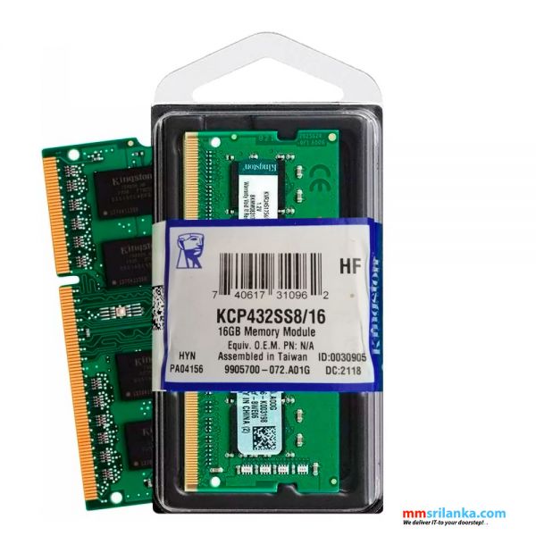 Kingston 16GB DDR4 3200Mhz Laptop Memory