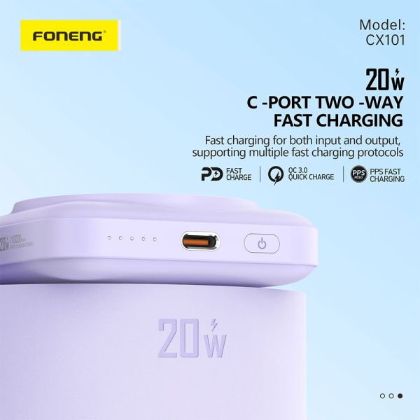 Foneng 10000mAh Magnetic Wireless Power Bank CX101 (15W)