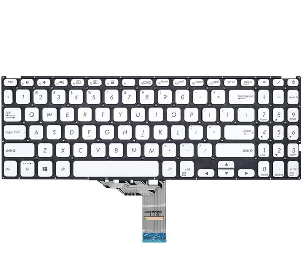 Asus Vivobook 15 X512 X512UA V5000D V5000 F512 Silver No-Backlit Laptop Keyboard