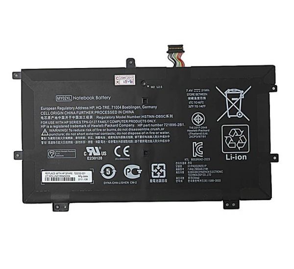 HP Pro X2 410 G1 Slatebook X2 10 H010NR X2 11H010NR MY02XL 721896-1C1 100% 21Wh Laptop Battery