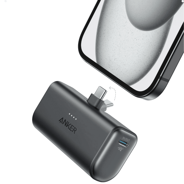 Anker Nano 5000mAh Power Bank 22.5W, Built-In USB-C Connector - A1653