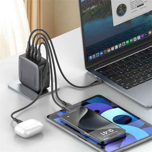 LDNIO Q408 100W GaN PD Fast Mobile Phone USB type C A Wall Fast Charging Charger For iPhone